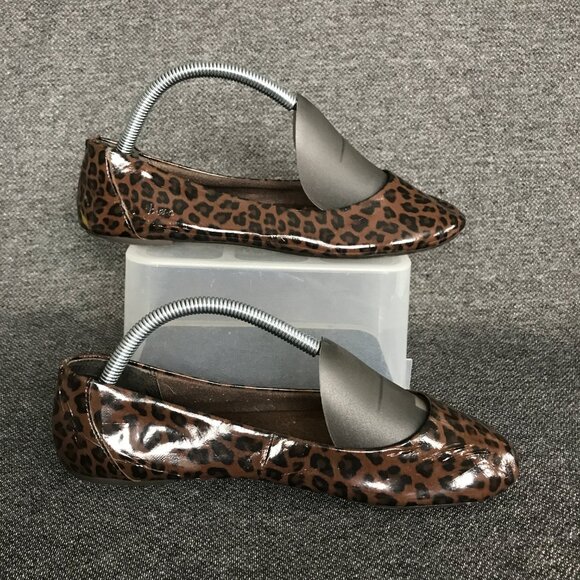 BOC Born Concept Leopard Print Slip On Ballet Flats Brown / Black Women’s Size 9 - Picture 3 of 11
